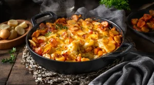 Gratin de pommes de terre, poireaux et carottes : fondant, bien doré et vraiment ultra facile à préparer