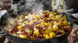 « Je la prépare en 10 minutes pour toute la famille » : ma poêlée poireaux-pommes-lardons ultra rapide et simplissime