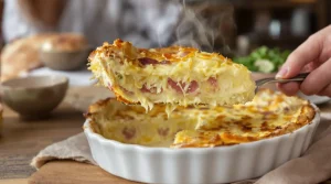 Cette quiche lorraine sans pâte allège les calories, sans perdre le goût de la recette traditionnelle