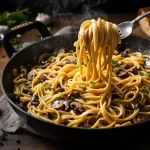 Pâtes aux champignons en one pot : j’obtiens un plat crémeux et fondant, prêt en 20 minutes