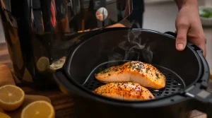 Saumon à l’AirFryer : je le cuis en quelques minutes, avec une chair fondante et une peau croustillante