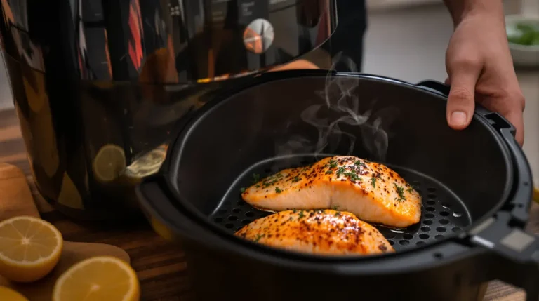 Saumon à l’AirFryer : je le cuis en quelques minutes, avec une chair fondante et une peau croustillante